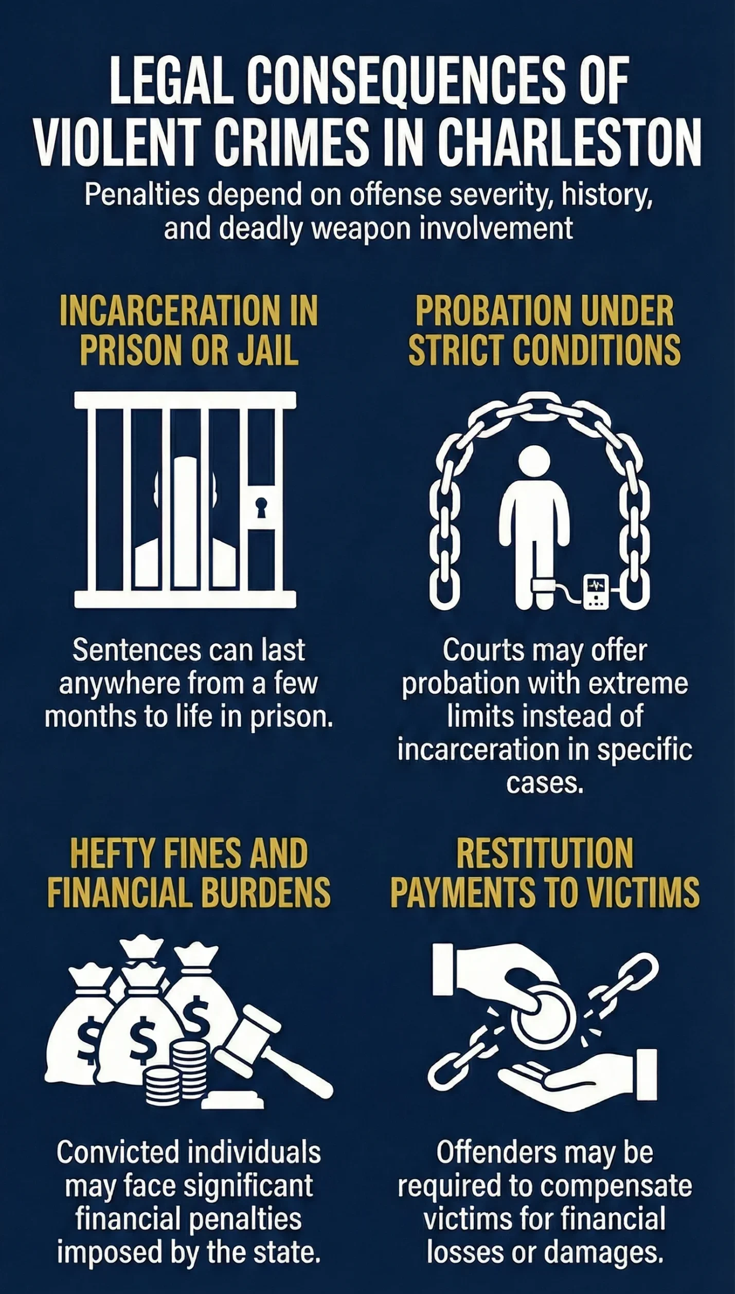 penalties associated with charleston violent crime charges